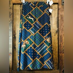 Vintage Koret City Blues Petites Dog Print Stratford Skirt Size 10 NWT Rare